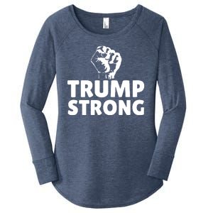 Trump Strong Rally Shooting Survivor Gun Shot Women's Perfect Tri Tunic Long Sleeve Shirt