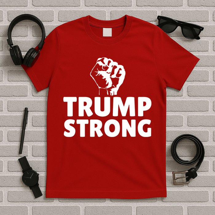 Trump Strong Rally Shooting Survivor Gun Shot T-Shirt