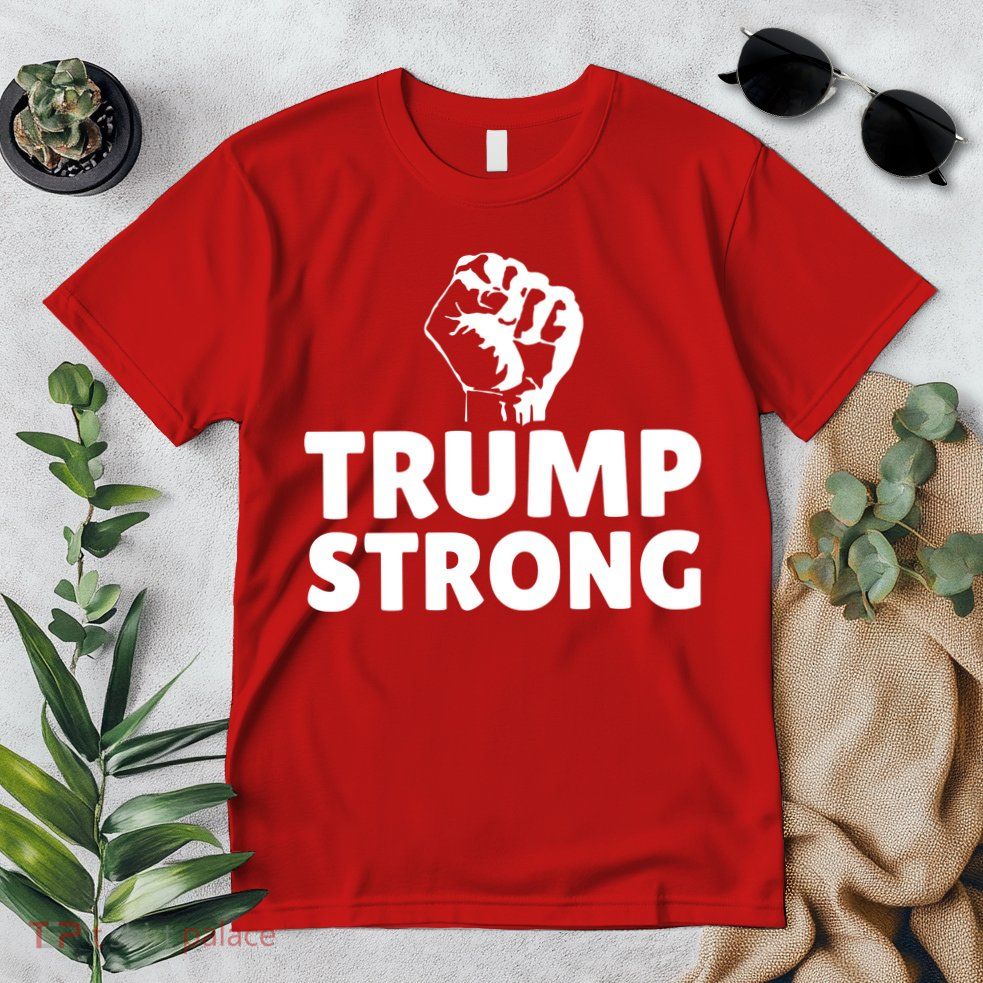 Trump Strong Rally Shooting Survivor Gun Shot Premium T-Shirt