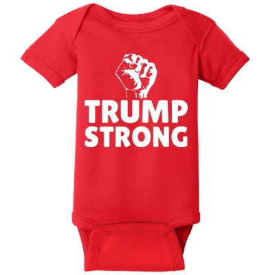 Trump Strong Rally Shooting Survivor Gun Shot Baby Bodysuit