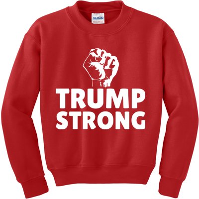 Trump Strong Rally Shooting Survivor Gun Shot Kids Sweatshirt