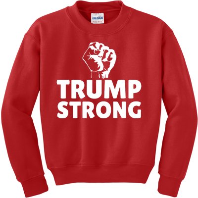 Trump Strong Rally Shooting Survivor Gun Shot Kids Sweatshirt