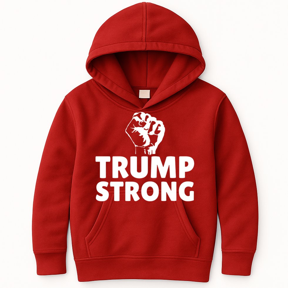 Trump Strong Rally Shooting Survivor Gun Shot Kids Hoodie
