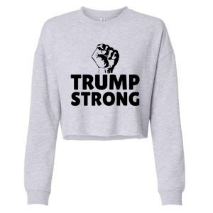 Trump Strong Rally Shooting Survivor Gun Shot Cropped Pullover Crew