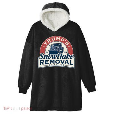 TrumpS Snowflake Removal Service Hooded Wearable Blanket