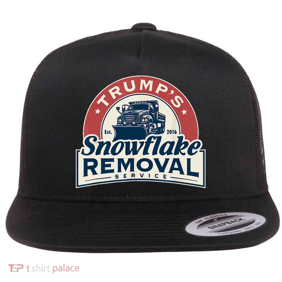 TrumpS Snowflake Removal Service Flat Bill Trucker Hat