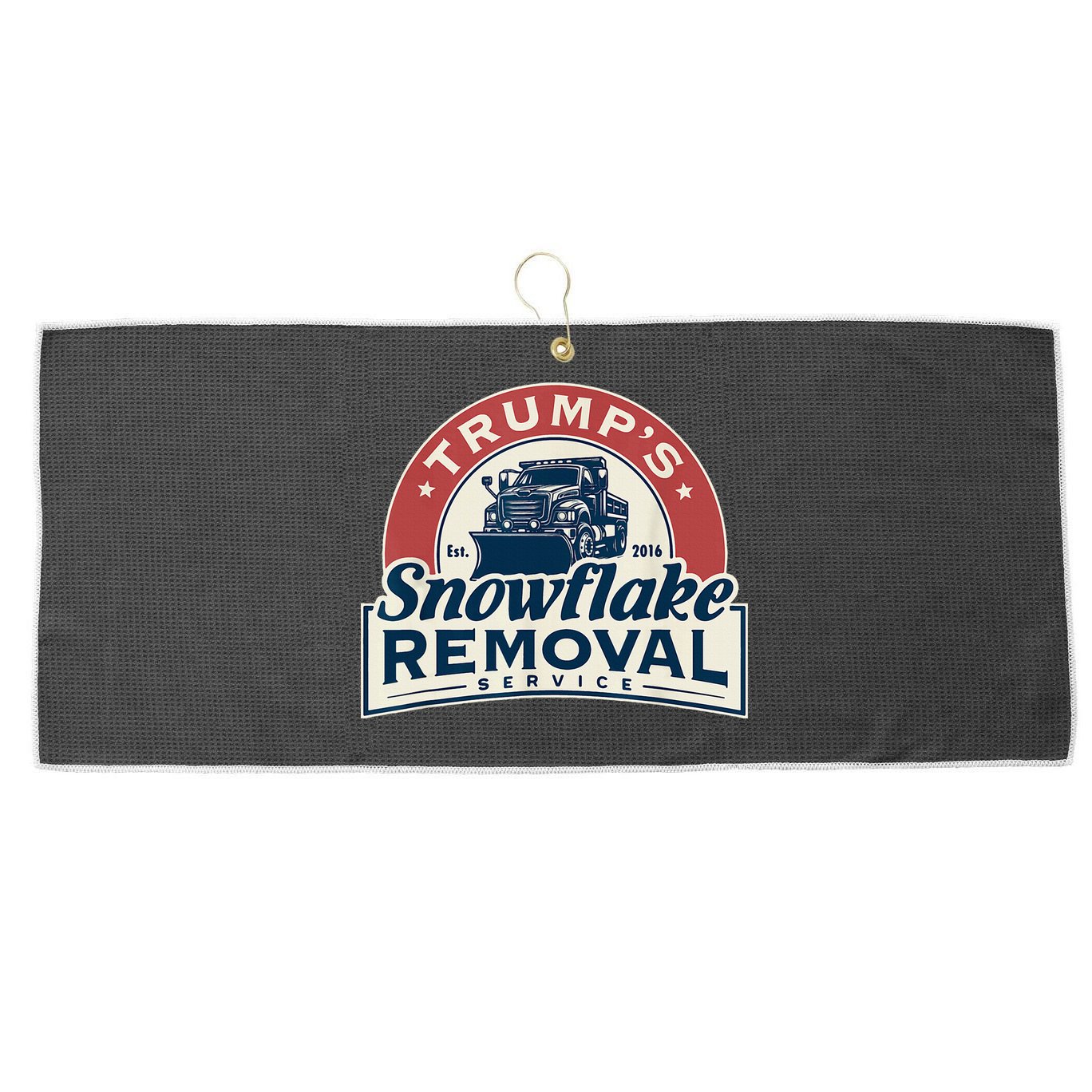 TrumpS Snowflake Removal Service Large Microfiber Waffle Golf Towel