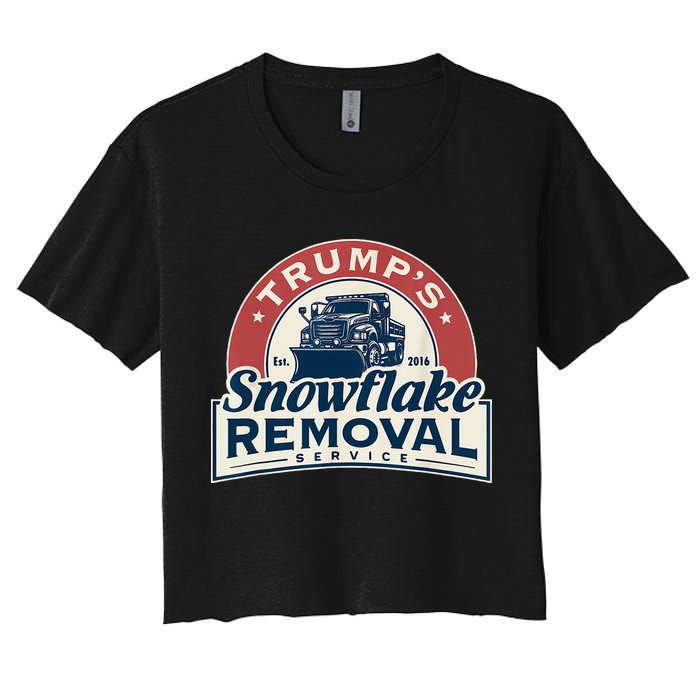 TrumpS Snowflake Removal Service Women's Crop Top Tee
