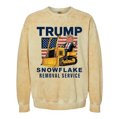 Trump Snowflake Removal Service Funny Donald Trump 2024 Colorblast Crewneck Sweatshirt