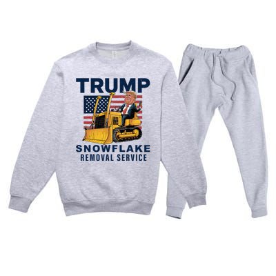 Trump Snowflake Removal Service Funny Donald Trump 2024 Premium Crewneck Sweatsuit Set