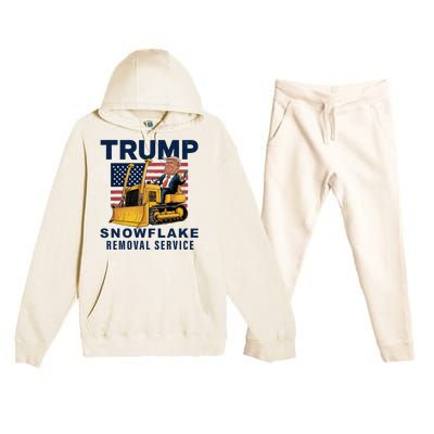 Trump Snowflake Removal Service Funny Donald Trump 2024 Premium Hooded Sweatsuit Set