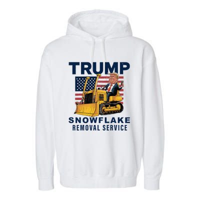 Trump Snowflake Removal Service Funny Donald Trump 2024 Garment-Dyed Fleece Hoodie