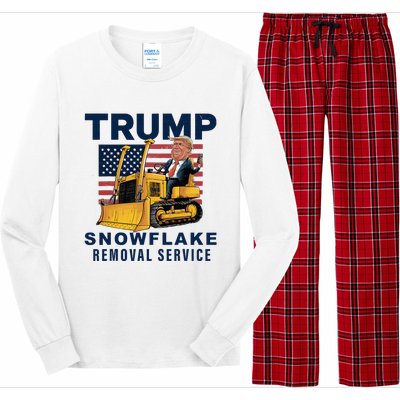 Trump Snowflake Removal Service Funny Donald Trump 2024 Long Sleeve Pajama Set