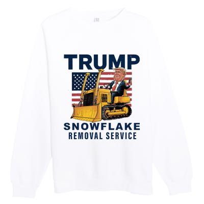 Trump Snowflake Removal Service Funny Donald Trump 2024 Premium Crewneck Sweatshirt