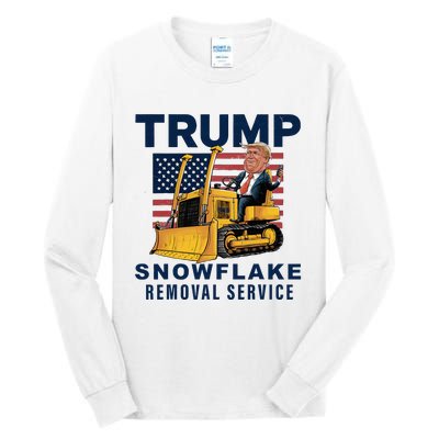 Trump Snowflake Removal Service Funny Donald Trump 2024 Tall Long Sleeve T-Shirt