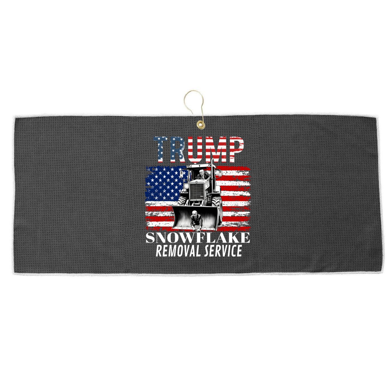 Trump Snowflake Removal Service Funny Donald Trump 2024 Large Microfiber Waffle Golf Towel