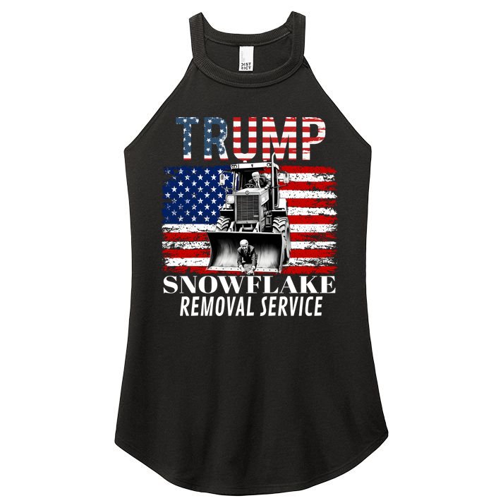 Trump Snowflake Removal Service Funny Donald Trump 2024 Women's Perfect Tri Rocker Tank