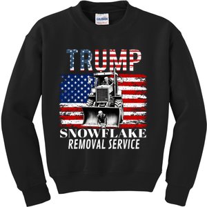 Trump Snowflake Removal Service Funny Donald Trump 2024 Kids Sweatshirt