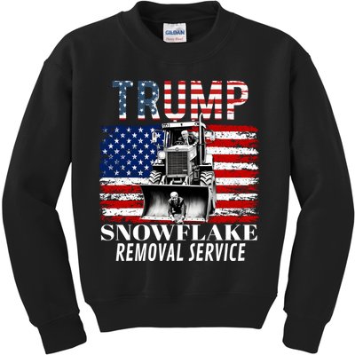 Trump Snowflake Removal Service Funny Donald Trump 2024 Kids Sweatshirt