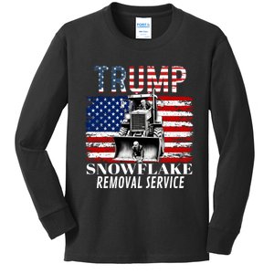 Trump Snowflake Removal Service Funny Donald Trump 2024 Kids Long Sleeve Shirt