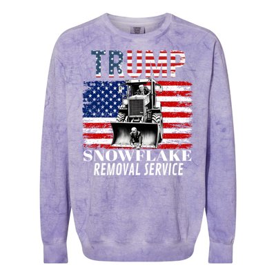 Trump Snowflake Removal Service Funny Donald Trump 2024 Colorblast Crewneck Sweatshirt