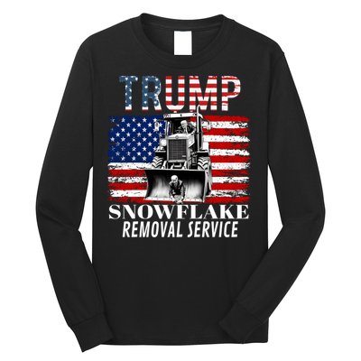 Trump Snowflake Removal Service Funny Donald Trump 2024 Long Sleeve Shirt