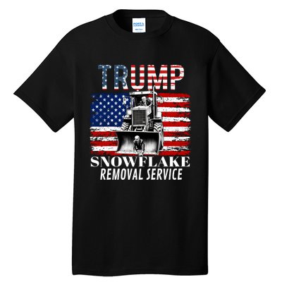 Trump Snowflake Removal Service Funny Donald Trump 2024 Tall T-Shirt