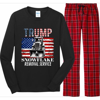 Trump Snowflake Removal Service Funny Donald Trump 2024 Long Sleeve Pajama Set