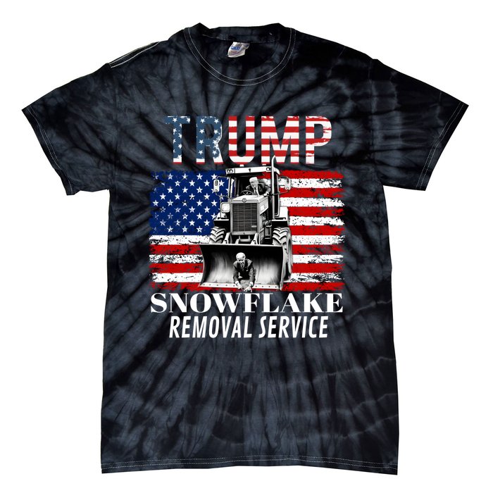 Trump Snowflake Removal Service Funny Donald Trump 2024 Tie-Dye T-Shirt