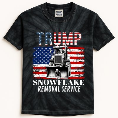 Trump Snowflake Removal Service Funny Donald Trump 2024 Kids Tie-Dye T-Shirt