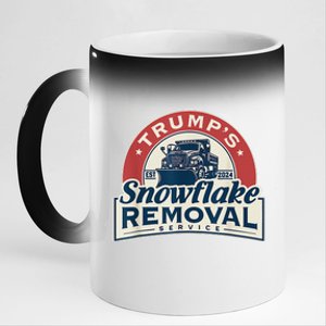 TrumpS Snowflake Removal Service Funny Trump 2024 11oz Black Color Changing Mug