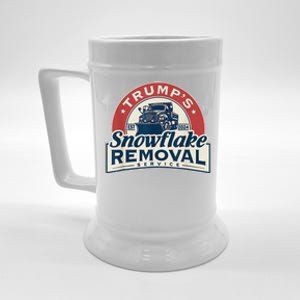 TrumpS Snowflake Removal Service Funny Trump 2024 Beer Stein