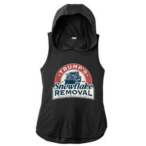 TrumpS Snowflake Removal Service Funny Trump 2024 Ladies PosiCharge Tri-Blend Wicking Draft Hoodie Tank