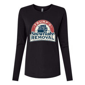 TrumpS Snowflake Removal Service Funny Trump 2024 Womens Cotton Relaxed Long Sleeve T-Shirt