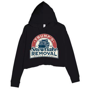 TrumpS Snowflake Removal Service Funny Trump 2024 Crop Fleece Hoodie