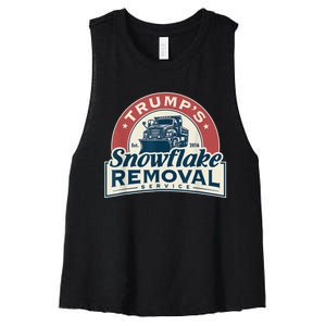 TrumpS Snowflake Removal Service Funny Trump 2024 Women's Racerback Cropped Tank