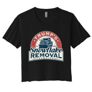 TrumpS Snowflake Removal Service Funny Trump 2024 Women's Crop Top Tee