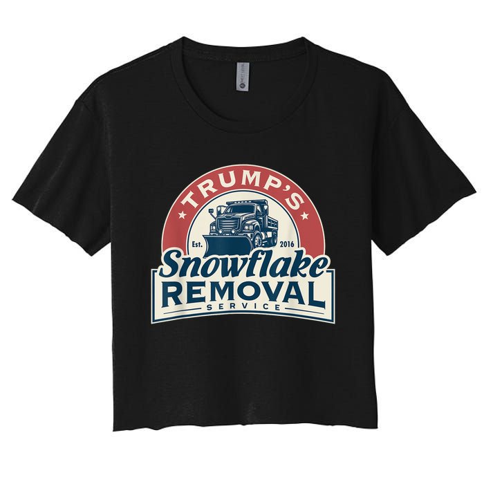 TrumpS Snowflake Removal Service Funny Trump 2024 Women's Crop Top Tee