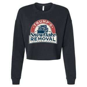 TrumpS Snowflake Removal Service Funny Trump 2024 Cropped Pullover Crew