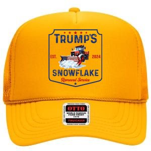 TrumpS Snowflake Removal Service Funny Trump 2024 High Crown Mesh Back Trucker Hat