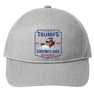 TrumpS Snowflake Removal Service Funny Trump 2024 7-Panel Snapback Hat