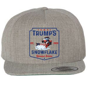 TrumpS Snowflake Removal Service Funny Trump 2024 Wool Snapback Cap