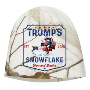 TrumpS Snowflake Removal Service Funny Trump 2024 Kati - Camo Knit Beanie