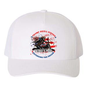 Trump Skull Riders PatriotS Pride Defending The Dream Yupoong Adult 5-Panel Trucker Hat