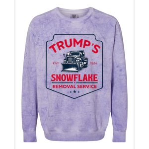 TrumpS Snowflake Removal Service Funny Trump 2024 Colorblast Crewneck Sweatshirt