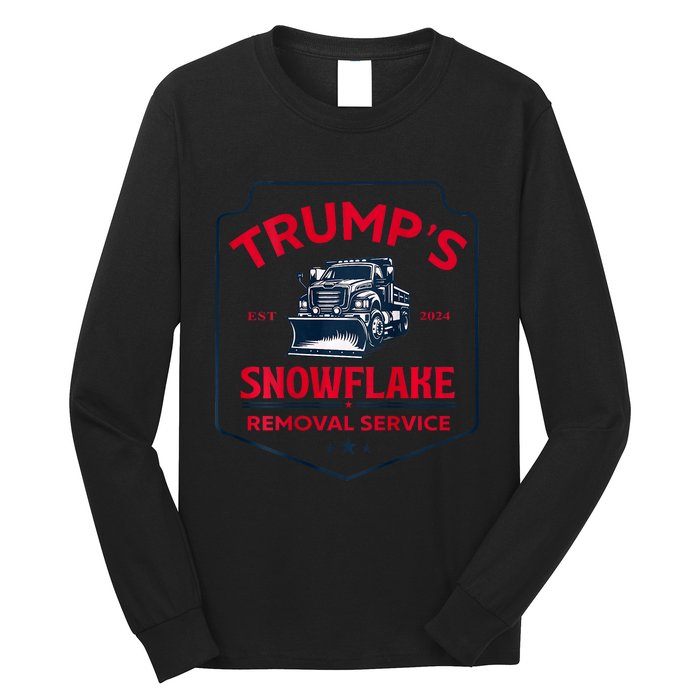 TrumpS Snowflake Removal Service Funny Trump 2024 Long Sleeve Shirt