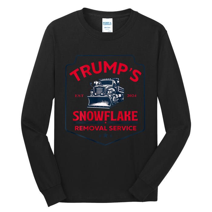 TrumpS Snowflake Removal Service Funny Trump 2024 Tall Long Sleeve T-Shirt