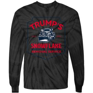 TrumpS Snowflake Removal Service Funny Trump 2024 Tie-Dye Long Sleeve Shirt