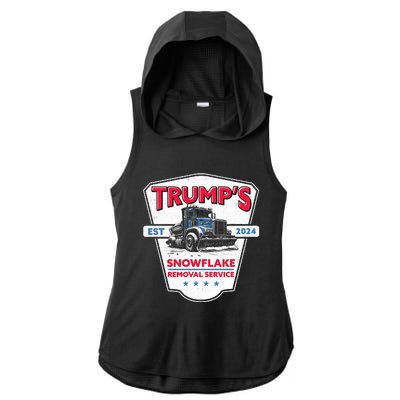 Trumps Snowflake Removal Service Funny Trump 2024 Ladies PosiCharge Tri-Blend Wicking Draft Hoodie Tank