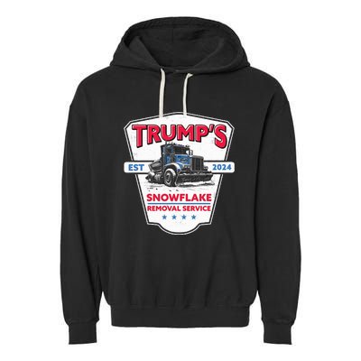 Trumps Snowflake Removal Service Funny Trump 2024 Garment-Dyed Fleece Hoodie